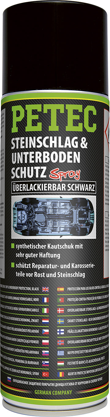 PETEC Steinschlag- und Unterbodenschutz 500ml in schwarz zum Sprayen